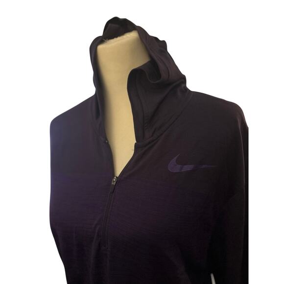 Nike Women's Dark Purple Hoodie Sweatshirt - Picture 2 of 5